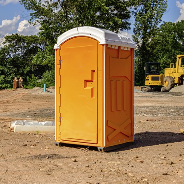 how often are the porta potties cleaned and serviced during a rental period in Plainview